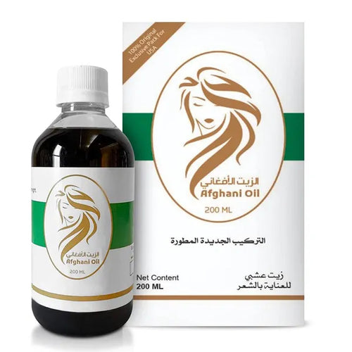 Afghani herbal hair oil 200 ml bottle and box